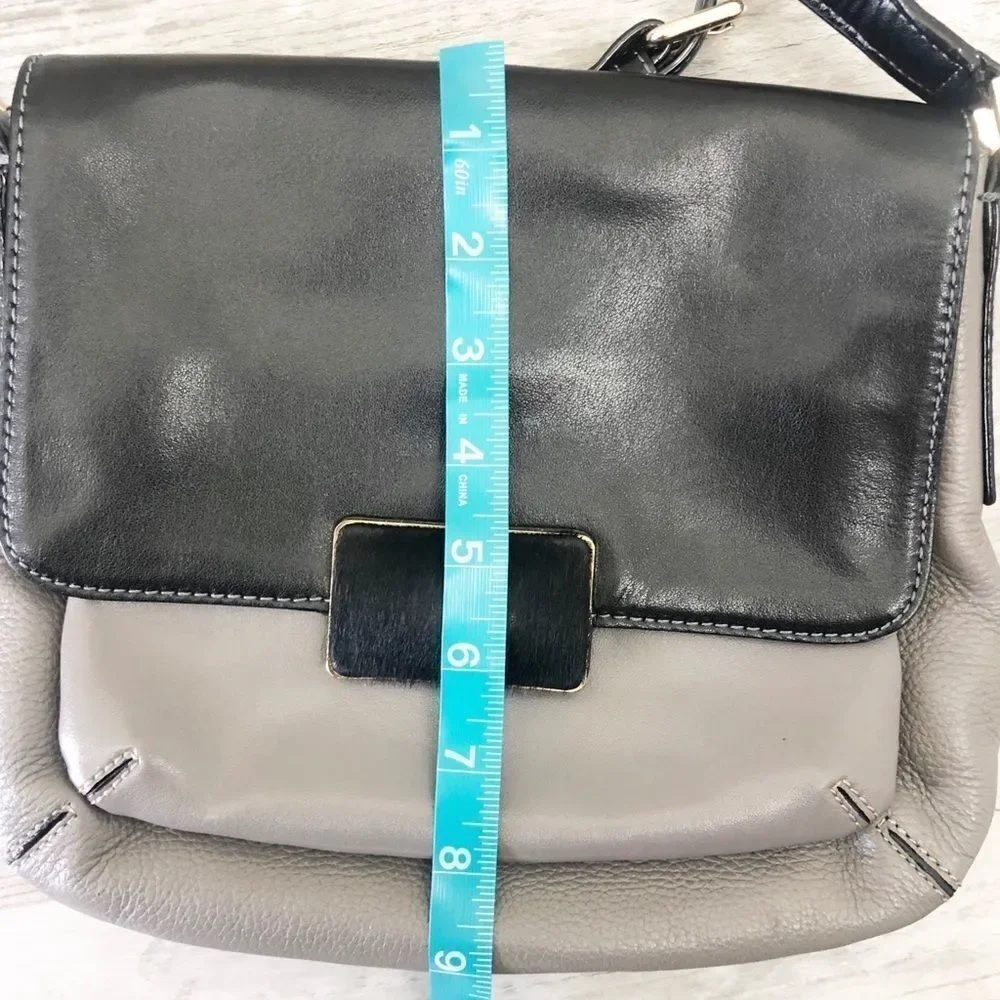 DANA BUCHMAN | Genuine Leather Crossbody Bag Gray